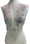 Blue and Pink  Applique with Pearls and Rhinestones #798-771