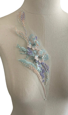  Multi Color Applique with beads, sequin and crystals